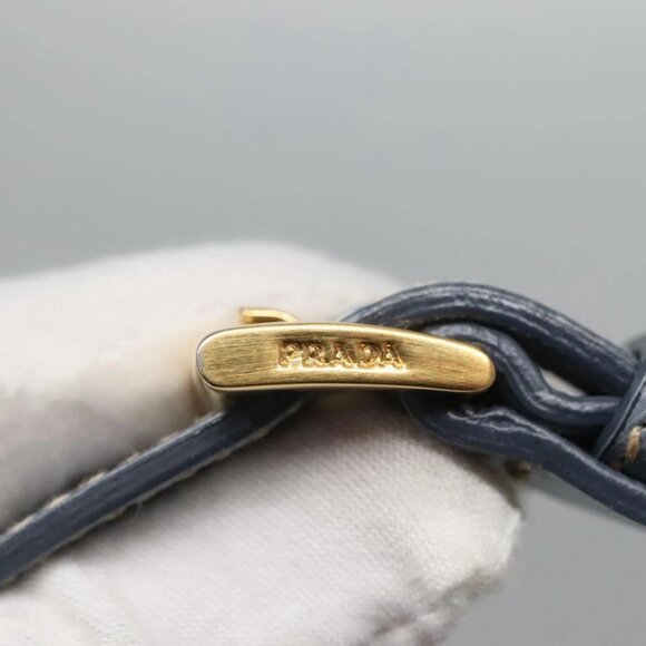 PRADA Shoulder Bag Nylon Light Blue Gold Auth - Picture 11 of 16